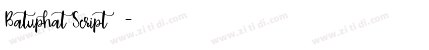 Batuphat Script商字体转换
